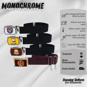 Gesper Ikat Pinggang Sabuk Sekolah SD SMP SMA Pramuka Kepala Besi Awet Anak