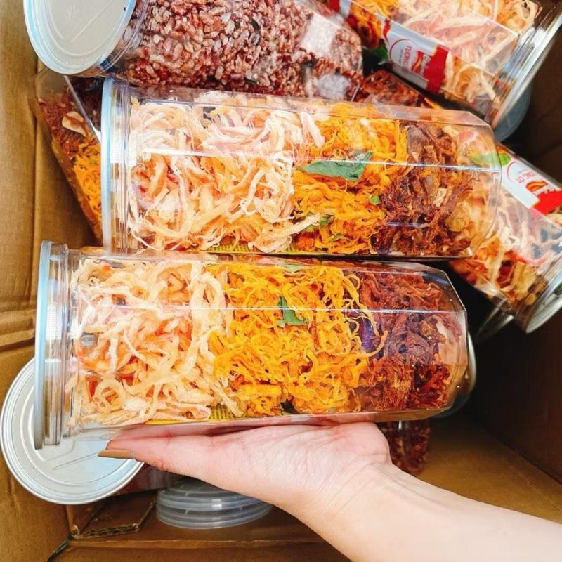 Kính chất tốt KHÔ 3 VỊ : Heo Tỏi+ Gà Lá Chanh+ Mực Thái Hấp Dừa siêu ngon - 1…