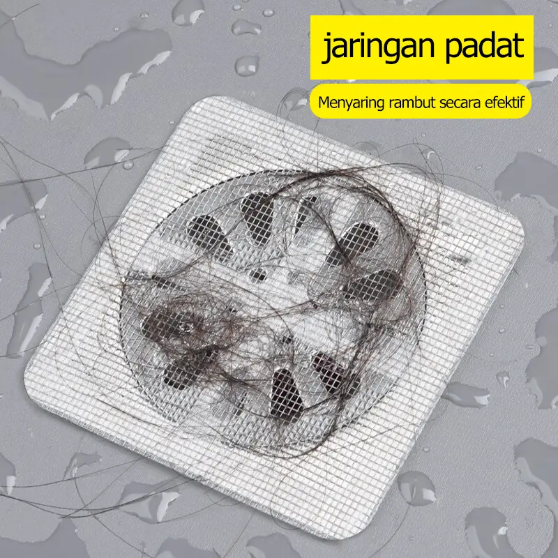 [COD](20 buah per bungkus) Stiker floor drain penyaring rambut kamar mandi penyaring rambut penyaring saluran pembuangan kamar mandi anti sumbatan dapur anti serangga kecoa 2