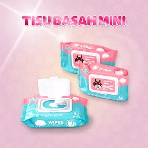 Tisu Basah Mini Travel - Motif Lucu Aroma Wangi Higienis - Bantu Bersihkan Tangan dan Mulut