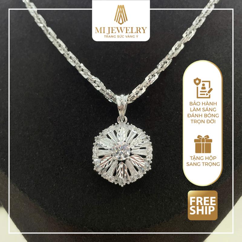 M037 Mặt dây chuyền tròn full xoàn size vừa Mi Jewelry - Phụ kiện trang sức