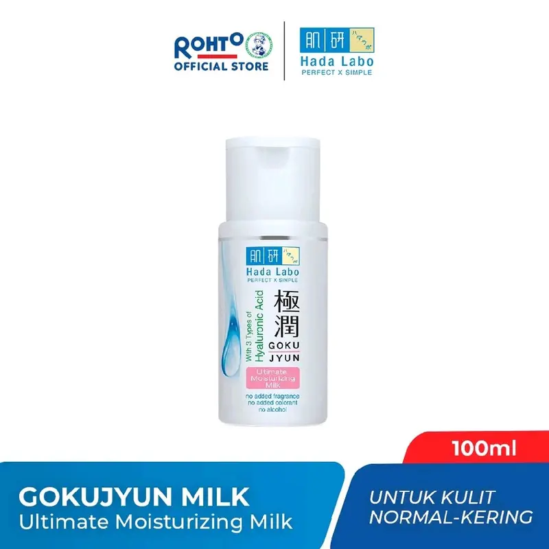 HADA LABO Gokujyun Ultimate Moisturizing Milk 100ml -Melembabkan Kulit Original BPOM 1