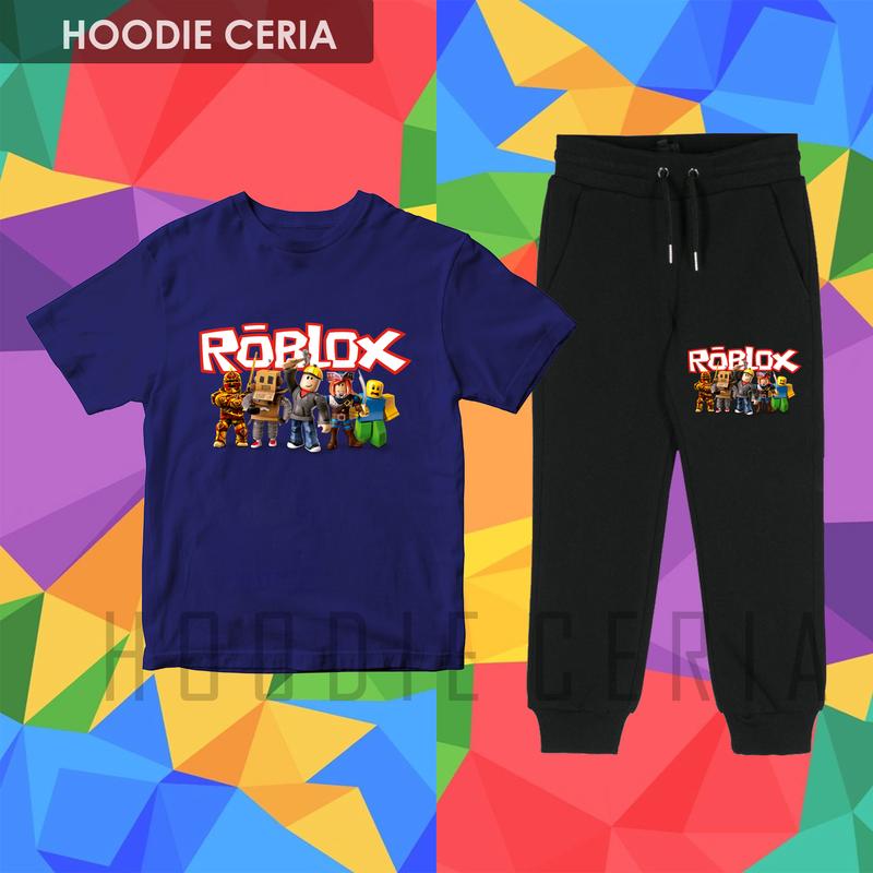 Product Introduction of [GRATIS TAMBAH NAMA] Setelan Baju Roblox Anak - Kaos Roblox - Set Kaos Dan Celana Anak Gambar Roblox 42