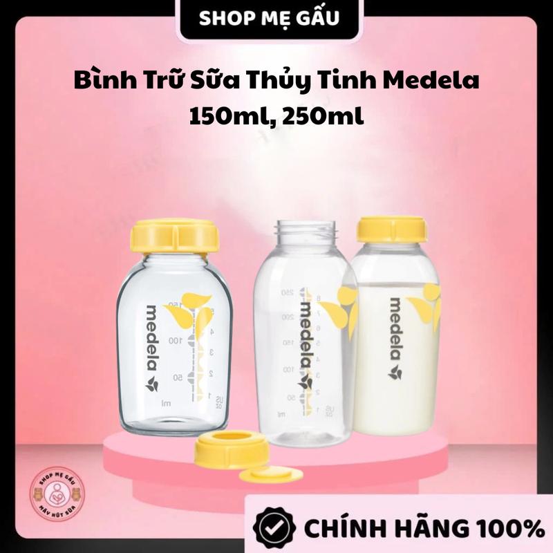  Bình Trữ Sữa Thủy Tinh Medela 150ml 250ml   1 Chiếc   - Shop Mẹ Gấu 