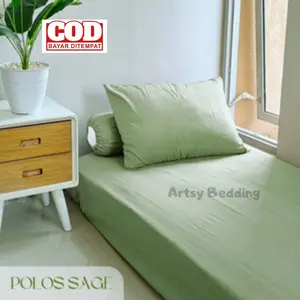 SPREI POLOS/ SPREI TERLARIS/ SPREI KEKINIAN MOTIF AESTHETIC Katun Karet Seprei