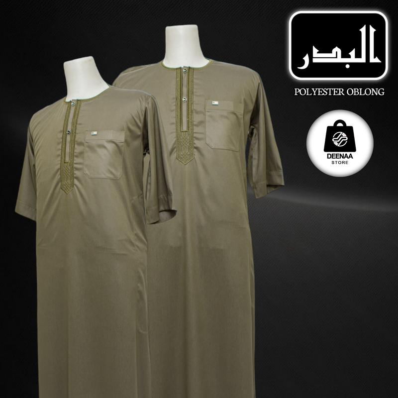 Jubah Al-Badar Polyester Oblong Ikaf Gamis Pria Busana Muslim 4