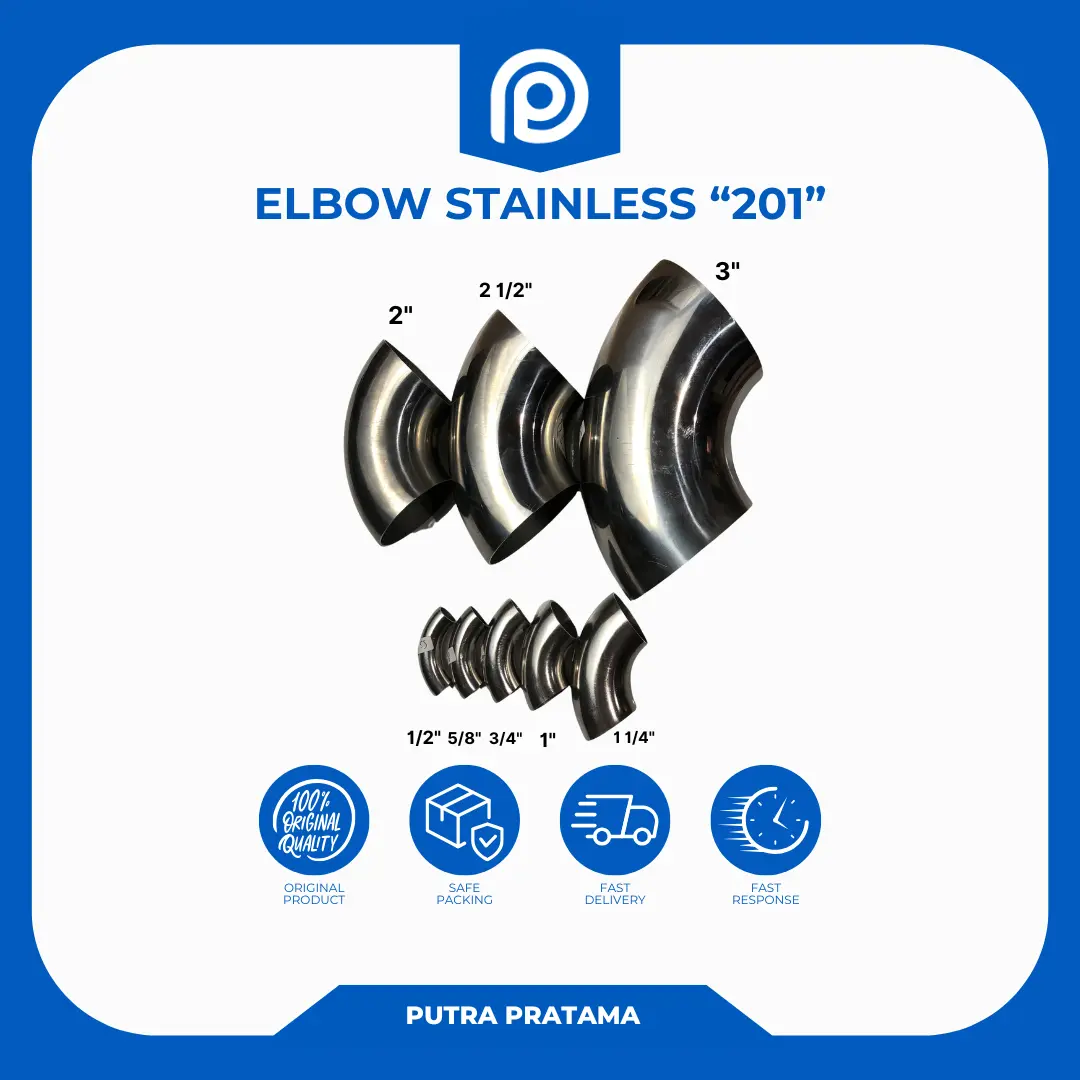 ELBOW STAINLESS 201 1/2", 5/8", 3/4", 1",1 1/4", 2", 2 1/2", 3"| Elbow/ Knee/ Keni/ Lasbow