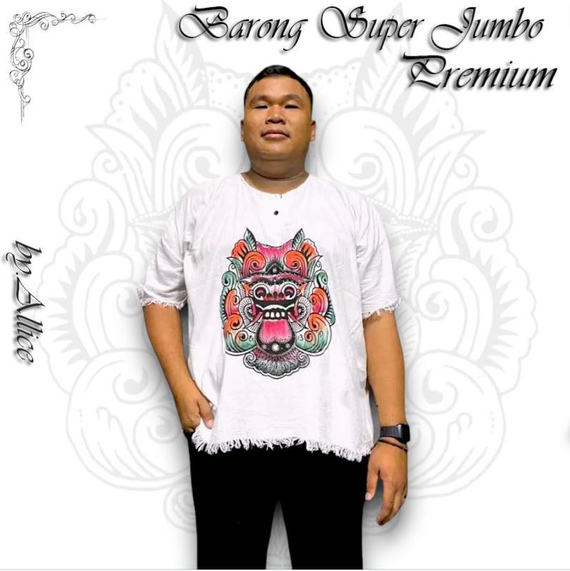 Baju Barong Super JUMBO - Muat Sampai BB 105kg - Kaos Barong Santai - Atasab Pria Wanita Katun Rayon 2