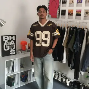 Pare Custom | Kaos Jersey Vintage Streetwear Brown 99 Oversize Bahan Dryfit Milano