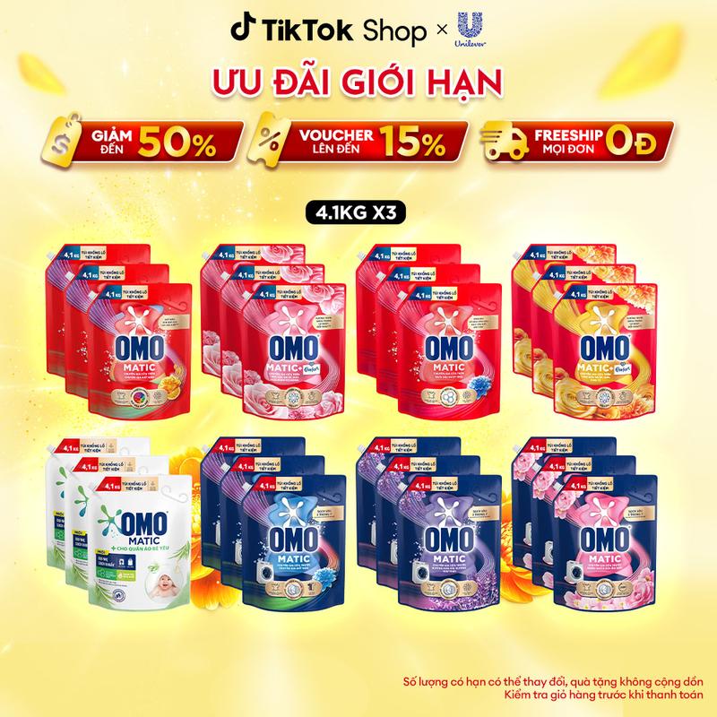 Combo 3 Nước Giặt OMO Matic túi 4.1KG [1]