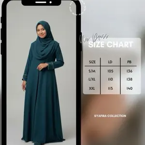 HAURA Dress - Gamis anti UV marina , Terbaru Gamis 2026