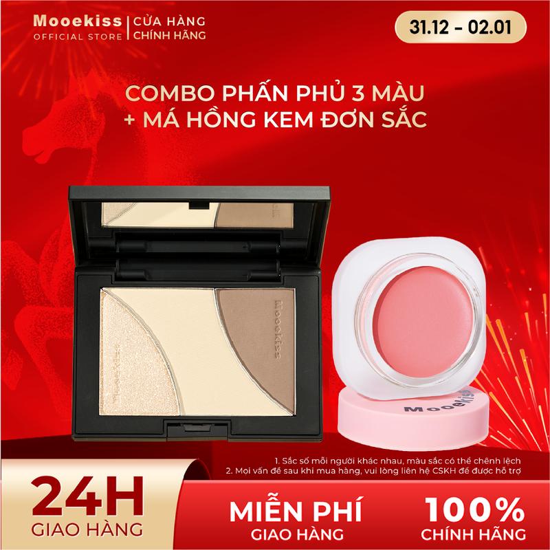  Bảng Màu Tạo Đường Viền Thiết Kế Từ Tính Đa Năng Làm Highlight Tự Nhiên 9g và má hồng kem dễ tán lên màu chuẩn 5g KOL 