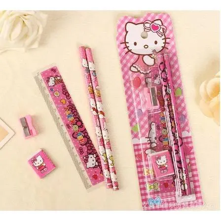 SET ALAT TULIS SEKOLAH 5 in 1 KARAKTER LUCU / MINI STATIONERY 4