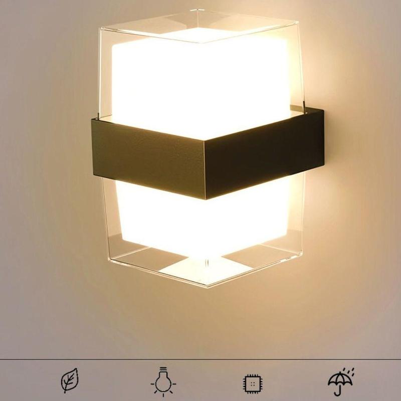 Đèn led hắt tường treo gắn trang trí decor hai đầu trụ vuông tròn điện áp 220v…