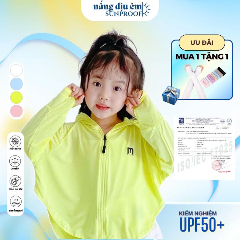 Áo chống nắng trẻ em thun lạnh bé thỏ chống tia cực tím UPF 50+ chống tia UV SixMoon kids