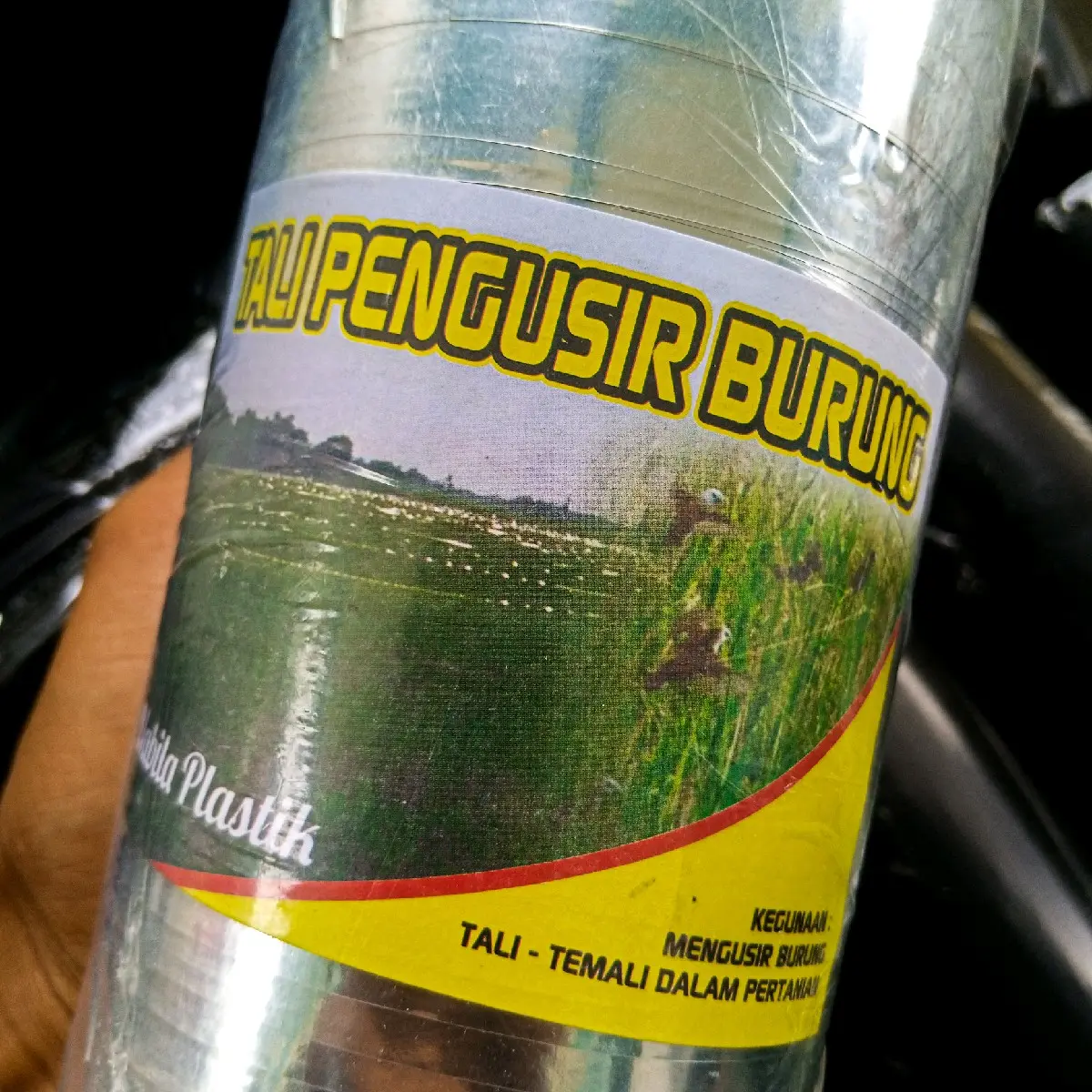 Pengusir Burung Di Sawah (TALI PERAK) 1 ROLL  panjang 800 Meter Lebar 3cm kilauan maximal