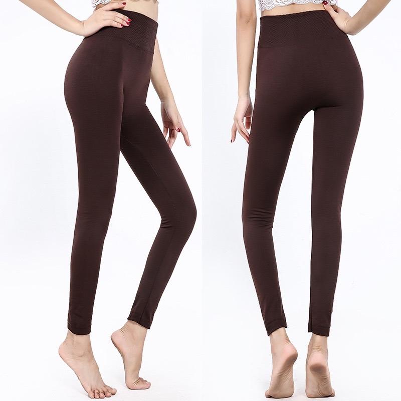 Celana Legging Panjang Wanita Polos Bahan Spandek Ukuran Standar Jumbo 4