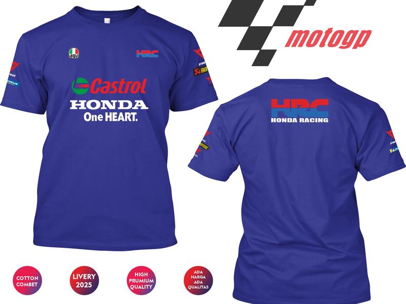 Kaos MotoGP Livery 2025 Team HONDA HRC // Cotton combed 24s 3