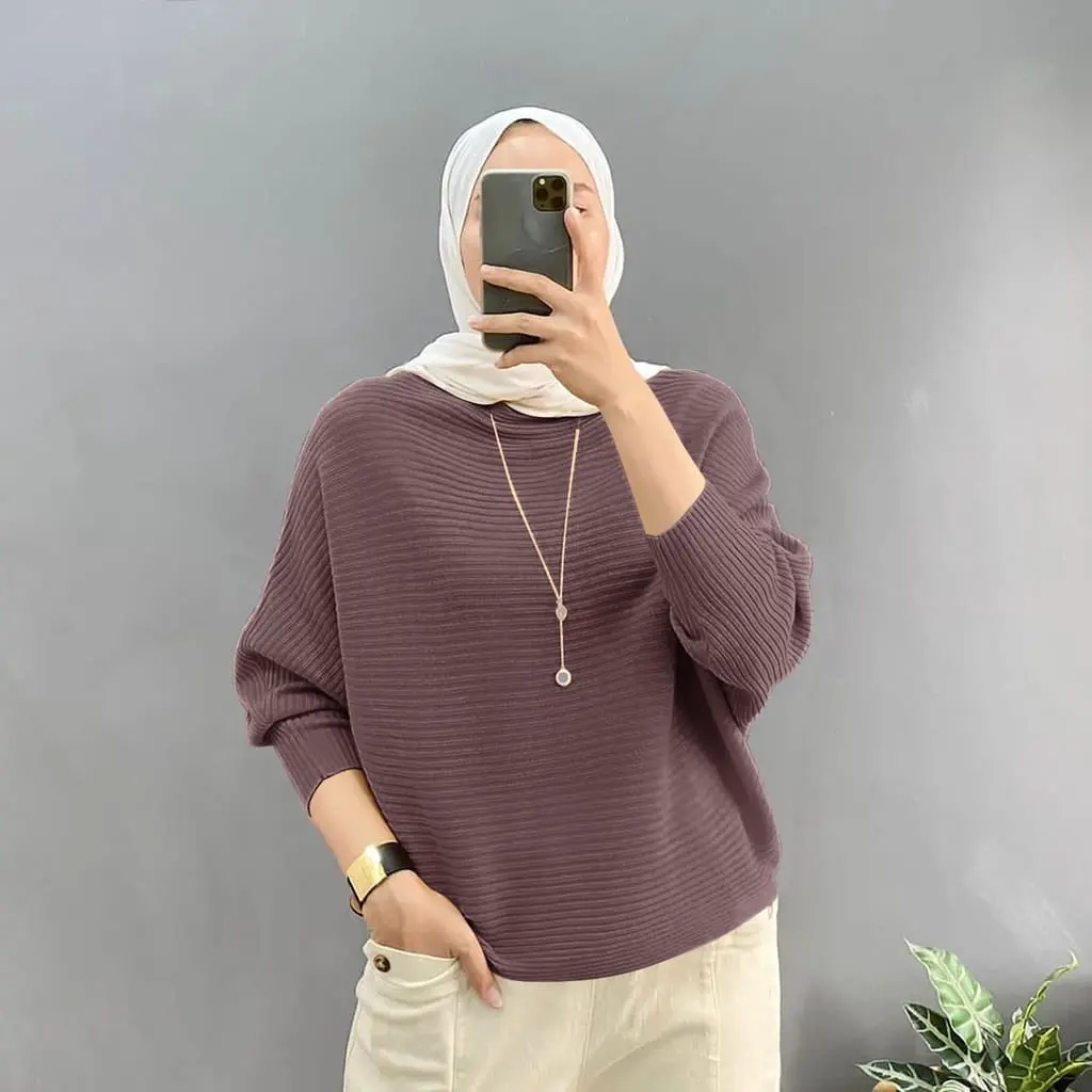 BAJU TERBARU 2024 VIRAL TIKTOK INDY BETWING BLOUSE//LASPERAL//SWEATER RAJUT WANITA BATWING KALONG - RAJUT WANITA PREMIUM BLOUSE BAJU RAJUT KNIT BETWING ATASAN WANITA MODEL KELELAWAR OTHERS RAJUT KALONG KNIT OTDD