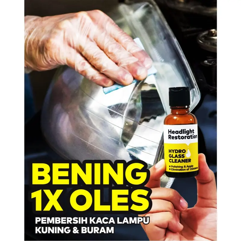 Hydro Glass Cleaner - Pembersih Kaca Lampu Mobil Buram Menguning By Uniglow 6