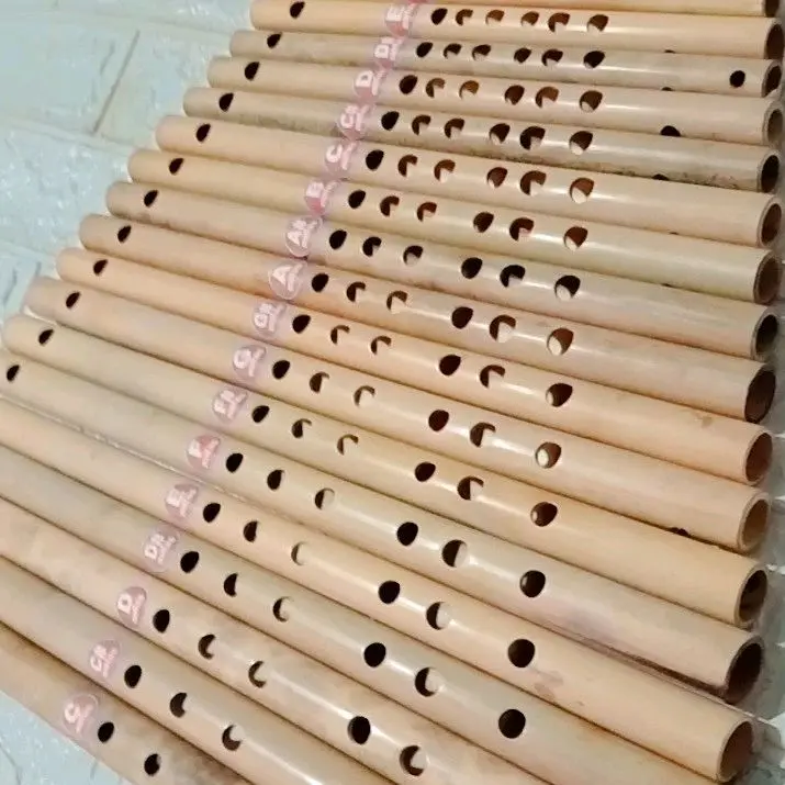 suling bambu 1 SeT  model minimalis isi 18