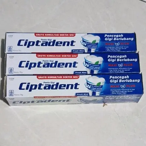3 pcs Pasta gigi Ciptadent 75gr Mulut  Penyegar pemutih 0