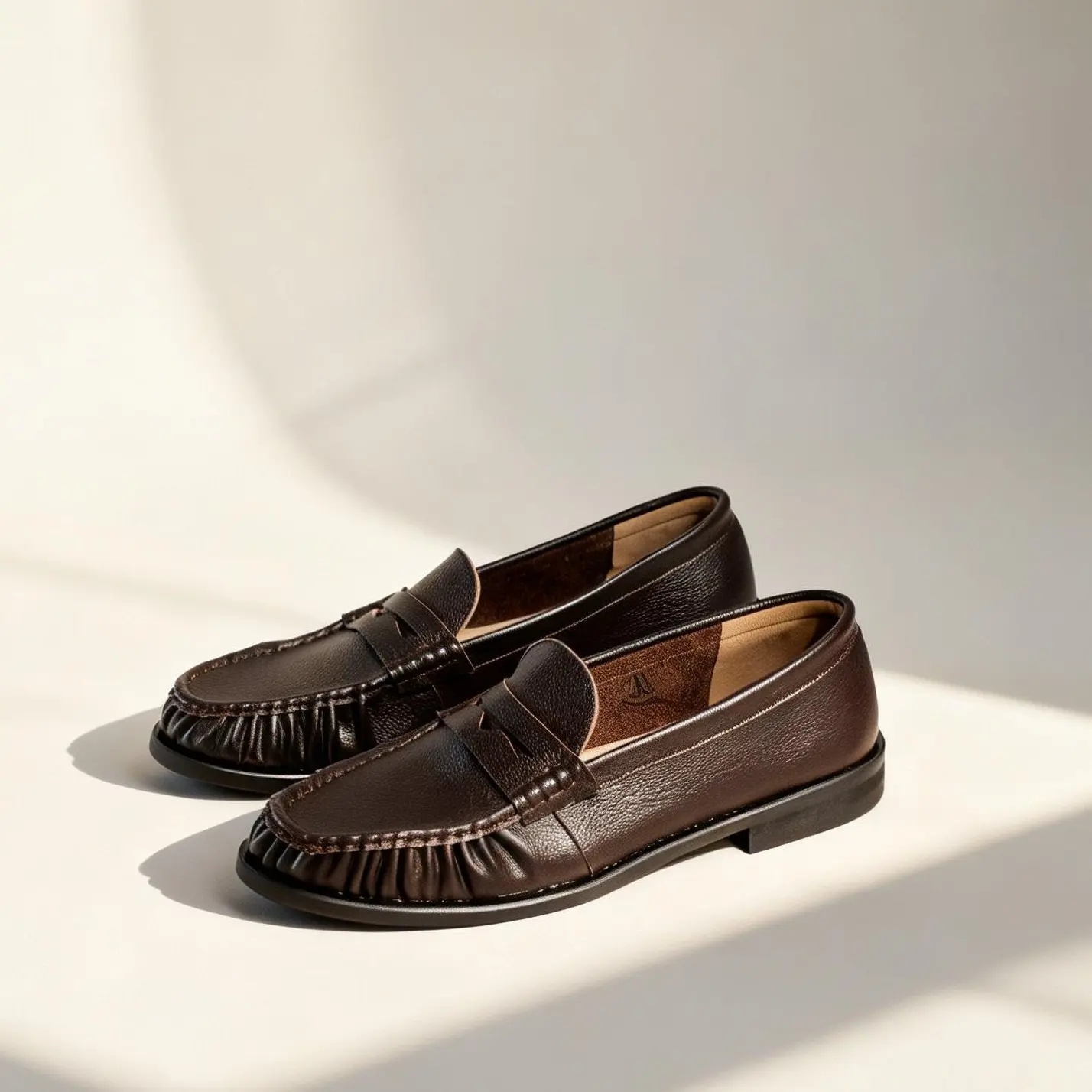 Sepatu Kulit Loafers Pria KAITO BROWN Sepatu Formal Kerja Kantor Pesta Material Kulit Tipe Loafer Cocok untuk Berbagai Acara Formal Slip On BT