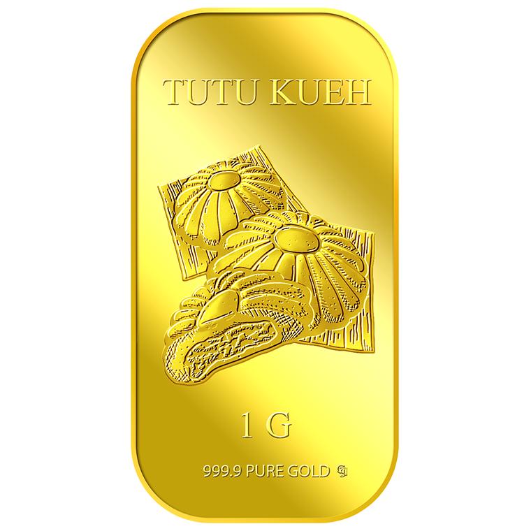 999.9 Pure Gold | 1g Tutu Kueh Gold Bar - TikTok Shop Singapore