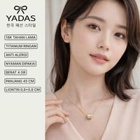 Gambar YADAS KOREA Kalung Titanium 18K Gold Plated - Liontin Ring Zircon Anti Karat Elegan & Modern untuk Wanita - 8833 Gold dari YADAS KOREA Kab. Tangerang 4 Tokopedia