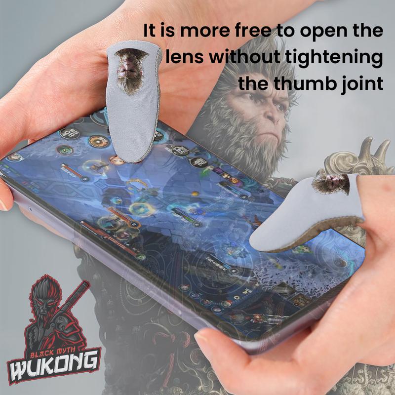 Product Introduction of BlueWow finger Fingertips Sleeve Cover Silver Fibre Breathable Game Controller For PUBG Touch Screen Pro Gaming Thumb Gloves Black Myth 6