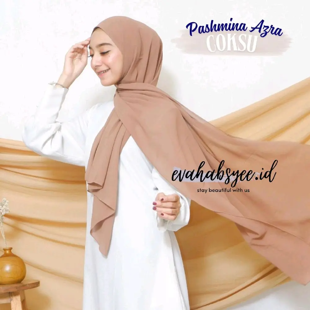 pashmina coklat susu pashmina coksu premium evahabsyee.id