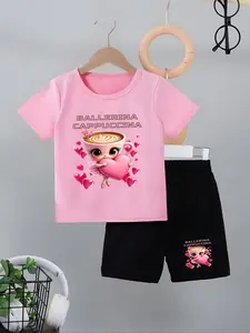 stelan anak perempuan Cappucina Love Baju Stelan Anak Perempuan Motif Ballerina Cappuccina dengan Desain Lucu dan Nyaman
