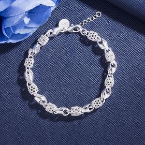 Hollow Delicate Silver Bracelet Fade Resistant Lightweight Luxury Elegant Versatile Womens Jewelry,  vòng tay charm