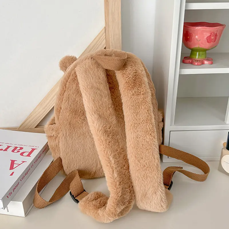 【School bag】Ransel Mewah Kapibara Capybara bobeka lucu Coklat Kapasitas Besar Fashion Backpack 6