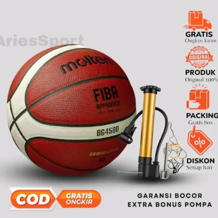 MOLTEN Bola Basket Molten bg4500 bg500 ORIGINAL Bola Basket Size 7 5