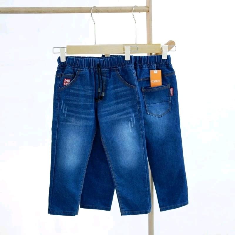 Celana Jeans Anak Panjang Sobek 2-15 Tahun Model Slim Straight - Darkblue/Softblue - Fashion, Anak-Anak Pakaian 2
