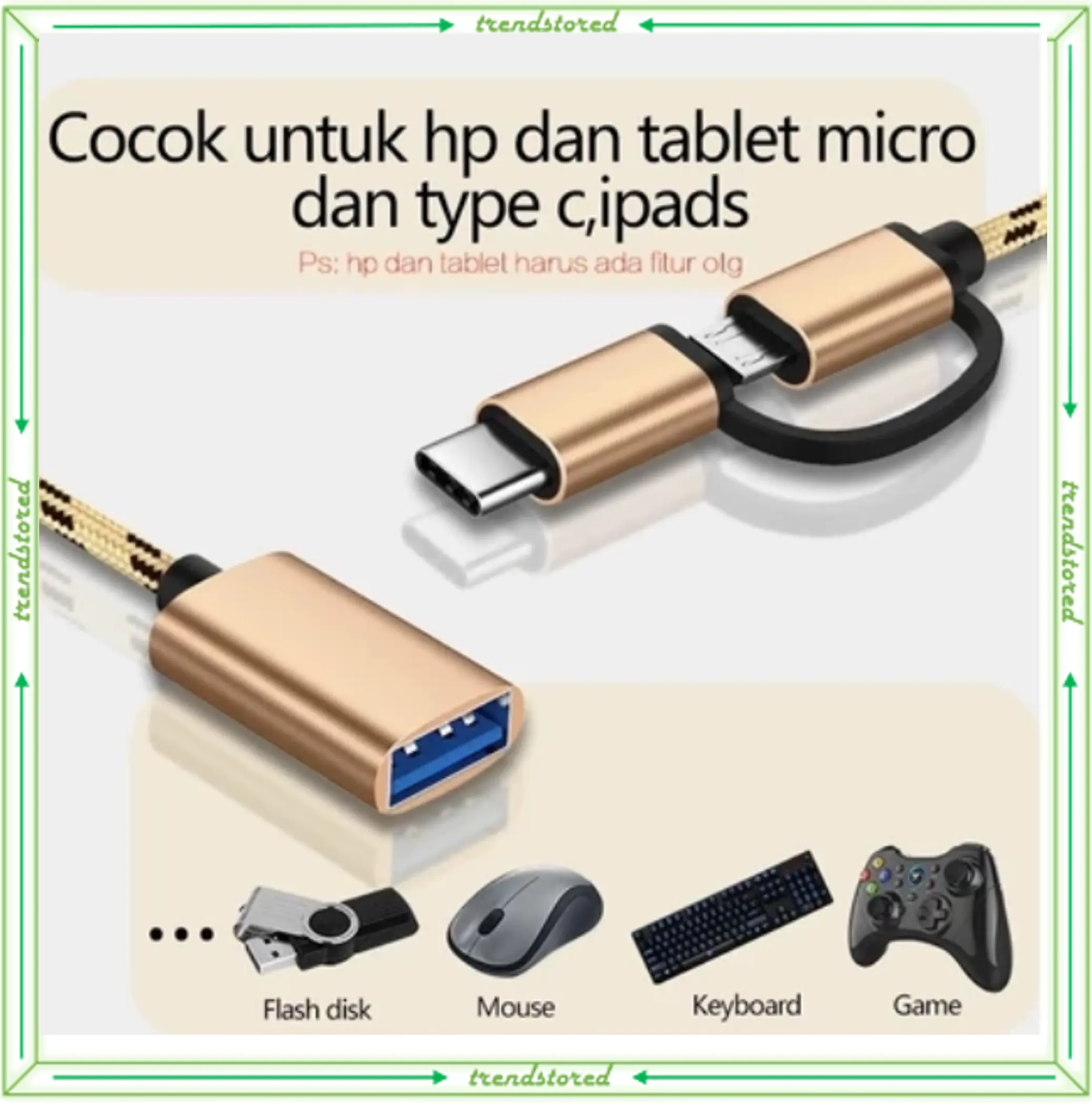 OTG 2in1 Adapter USB: Solusi Praktis untuk Micro USB & Type C