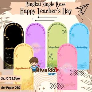 Bingkai kertas single rose || Happy teacher's day