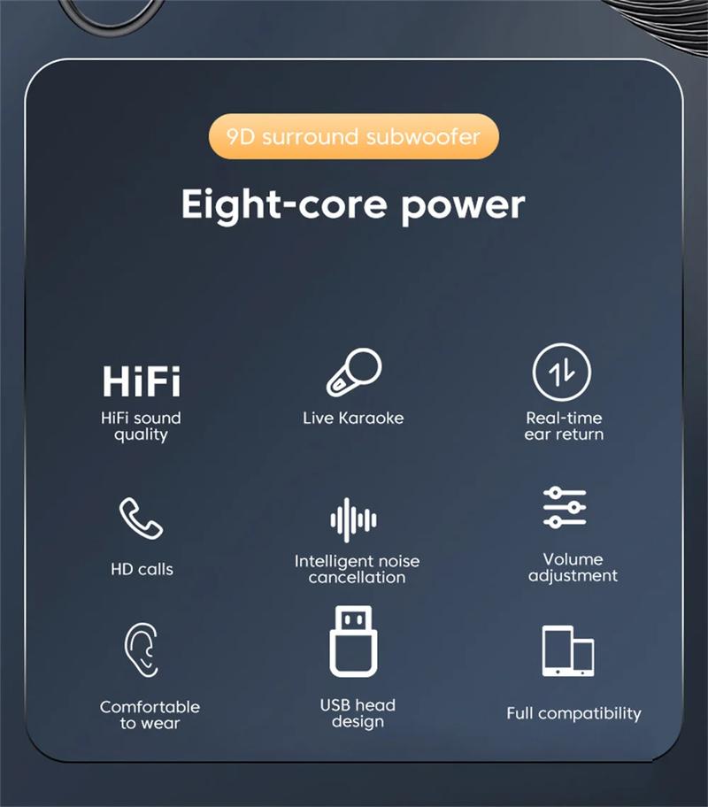 Product Introduction of Tai Nghe Có Dây USB, Dài 3M, Tai Nghe Trong Tai, Có Mic, Cáp USB-A, Tai Nghe Rảnh Tay Tai Nghe Chơi Game, Thích Hợp Cho Máy Tính Để Bàn, Máy Tính Xách Tay Và PC 20