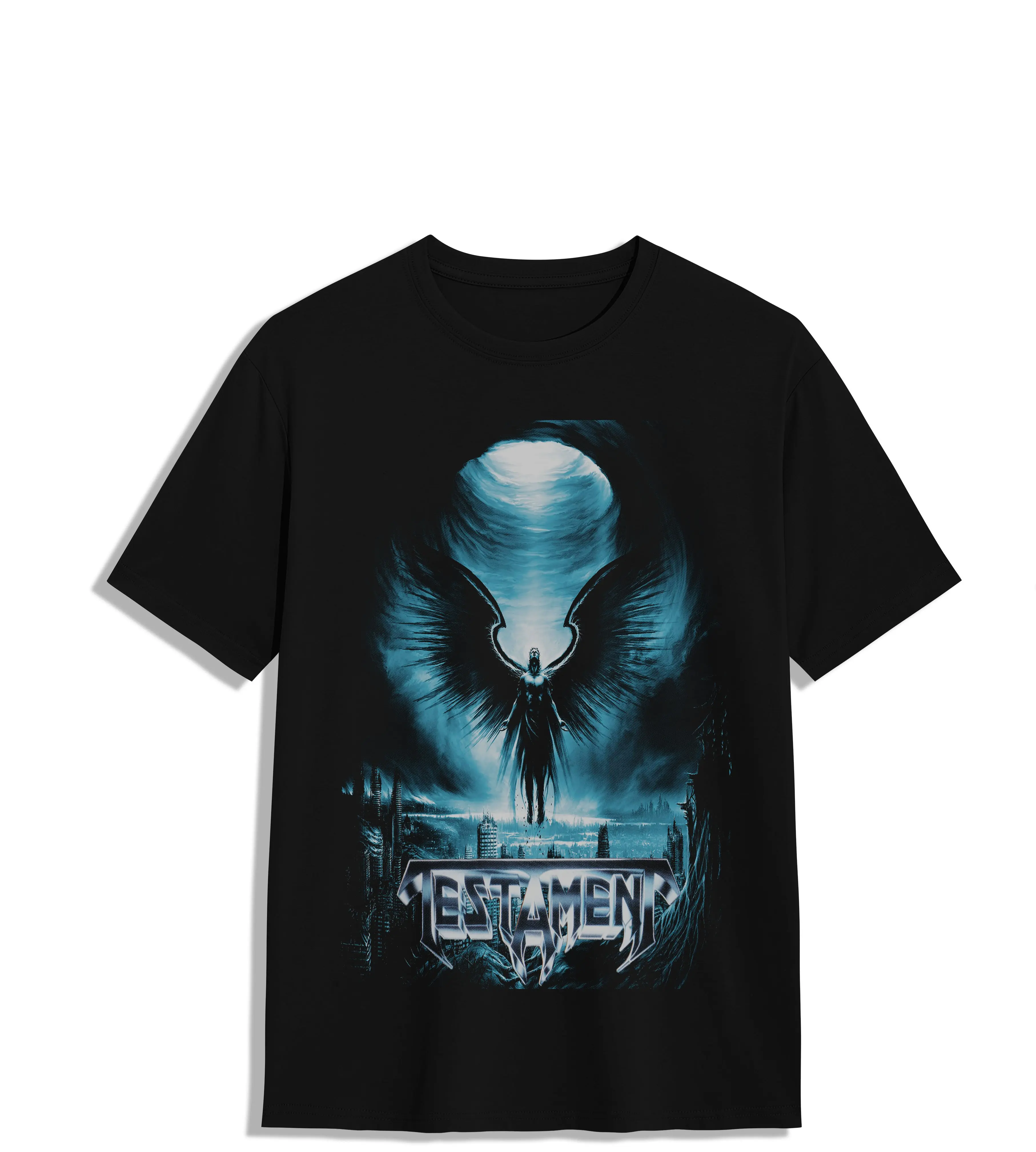 Kaos ZHRA T-Shirt Band Metal Tastament Bahan Adem Cotton Combed 30s Asli 100% - Sablon, Pria Baju Distro Cowok Hitam Keren Atasan custom foto kaos band skena washed simple baju pendek cowok