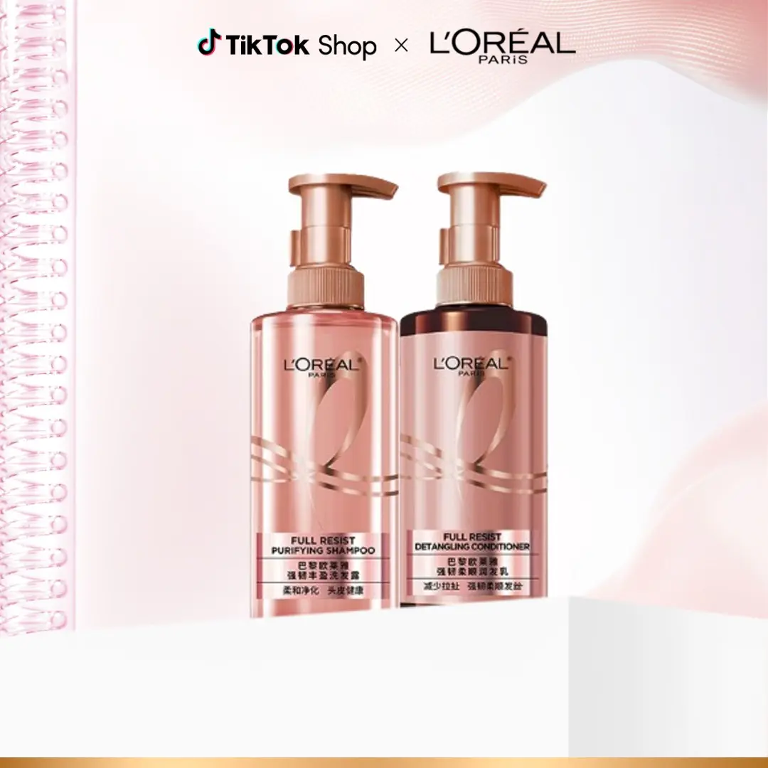 Bộ đôi dầu gội xả ngăn ngừa & giảm gãy rụng tóc, giúp tóc chắc khỏe hơn L’oreal Paris Elseve Full Resist 440ml
