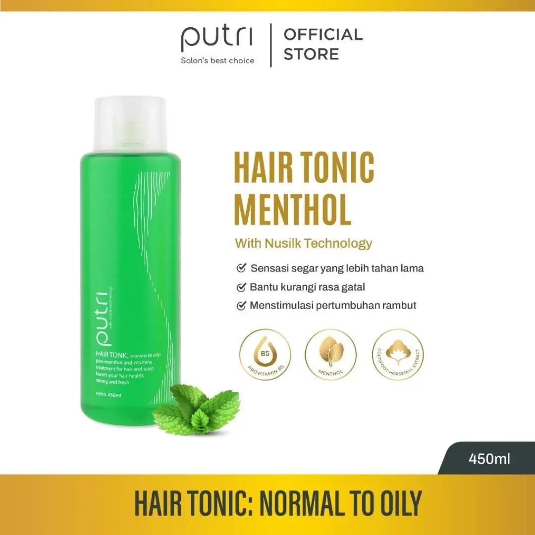 Putri Hair Tonic Nusilk Teknologi Normal to Oily 450ml/200ml - Haircare