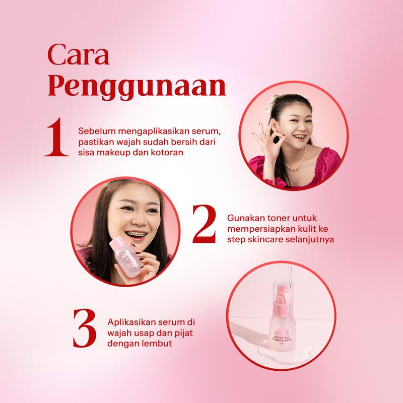 LITTLE FAIRY Secret Wish Radiance Serum Niacinamide Brightening hitam Essence  30mI 5