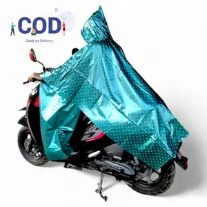 JAS HUJAN POLKADOT DEWASA/WANITA PRIA KELELAWAR TANPA LENGAN/TEBAL/LENTUR/ANTI AIR PVC Praktis Dilipat Tahan Lama Jashujanmotif Polkadot Jashujanterbaru