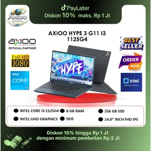 AXIOO HYPE 3 G11 | I3 1125G4 | 8GB 256GB | DOS | 14.0FHD IPS GRY