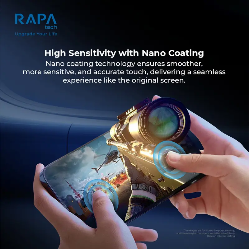 RAPA tech Premium Tempered Glass for iPhone 16/ 15/ 14/ 13/ 12/ 11/ XR/ 16+/15+/ 16pro/ 15pro/ 13pro/ 12pro - Instant Fit Easy Fit Premium Screen Protector Clear Privacy Easy Installation in 5 Sec 5