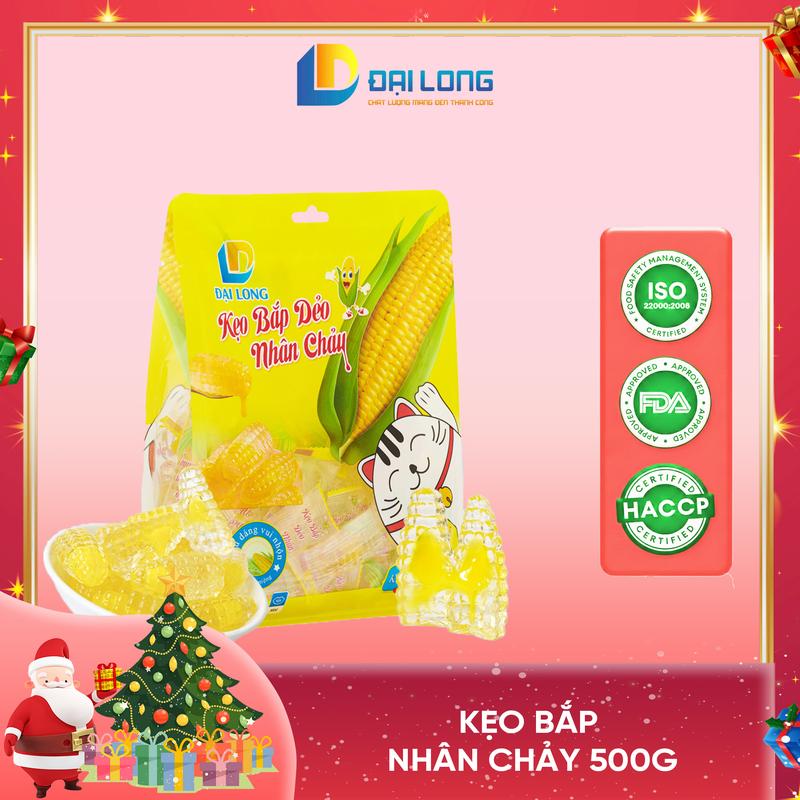 Túi 500g Kẹo Bắp Dẻo Nhân Chảy ĐẠI LONG NOEL siêu ngon kẹo ngô siêu hấp dẫn Thức Ăn Vặt Candy Snack Food for you