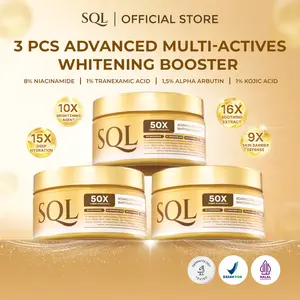 BUNDLING 3 PCS SQL Advanced Multi-Actives Whitening Booster dengan 50X Power Ingredients Tekstur Ringan Aroma Tahan Lama untuk Kulit Cerah dan Sehat - Mencerahkan