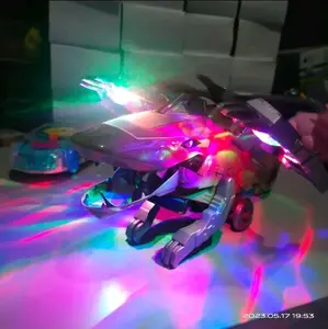 Mainan Anak Helikopter Robot 2 Mode Deformed 3278 Baterai Control Remote Toys Lampu Pesawat Bergerak