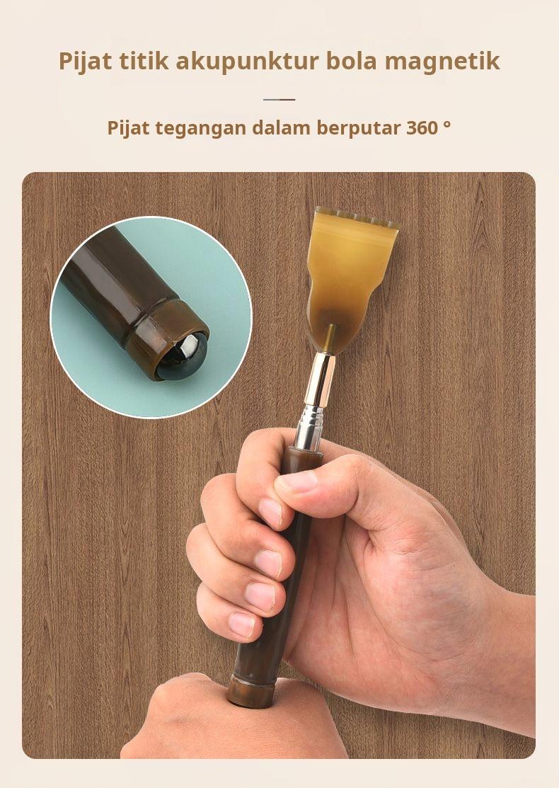 Product Introduction of Tanduk sapi yang dapat ditarik kembali, jaring gatal gatal multifungsi merah multifungsi menggaruk punggung 9